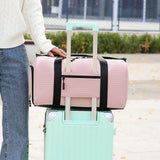 Maxbell Travel Duffle Bag Cross Country Bag with Shoes Compartment Sports Duffle Bag Pink