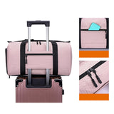 Maxbell Travel Duffle Bag Cross Country Bag with Shoes Compartment Sports Duffle Bag Pink