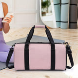Maxbell Travel Duffle Bag Cross Country Bag with Shoes Compartment Sports Duffle Bag Pink