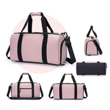 Maxbell Travel Duffle Bag Cross Country Bag with Shoes Compartment Sports Duffle Bag Pink