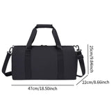 Maxbell Travel Duffle Bag Cross Country Bag with Shoes Compartment Sports Duffle Bag Black