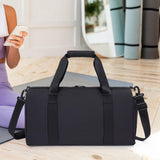 Maxbell Travel Duffle Bag Cross Country Bag with Shoes Compartment Sports Duffle Bag Black