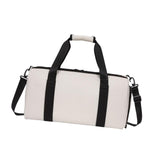 Maxbell Travel Duffle Bag Cross Country Bag with Shoes Compartment Sports Duffle Bag White