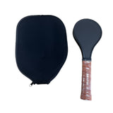 Maxbell Pickleball Sweet Spot Paddle Portable Frosted Surface Pickleball Racquet Brown w Paddle Cover