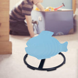 Maxbell Kids Swivel Chair Non Slip Sensory Swivel Chair for Children Motion Sickness Blue
