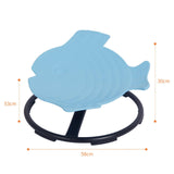 Maxbell Kids Swivel Chair Non Slip Sensory Swivel Chair for Children Motion Sickness Blue