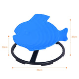 Maxbell Kids Swivel Chair Non Slip Sensory Swivel Chair for Children Motion Sickness Dark Blue