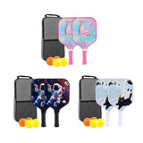 Maxbell Kids Pickleball Paddle with 2 Rackets 4 Pickleballs for Sports Supplies Pink