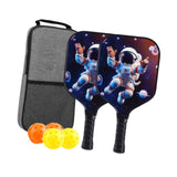 Maxbell Kids Pickleball Paddle with 2 Rackets 4 Pickleballs for Sports Supplies Black