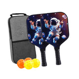 Maxbell Kids Pickleball Paddle with 2 Rackets 4 Pickleballs for Sports Supplies Black