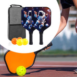 Maxbell Kids Pickleball Paddle with 2 Rackets 4 Pickleballs for Sports Supplies Black