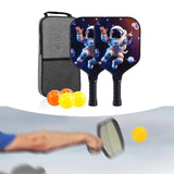 Maxbell Kids Pickleball Paddle with 2 Rackets 4 Pickleballs for Sports Supplies Black