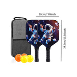 Maxbell Kids Pickleball Paddle with 2 Rackets 4 Pickleballs for Sports Supplies Black