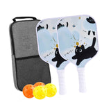 Maxbell Kids Pickleball Paddle with 2 Rackets 4 Pickleballs for Sports Supplies White