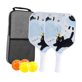 Maxbell Kids Pickleball Paddle with 2 Rackets 4 Pickleballs for Sports Supplies White