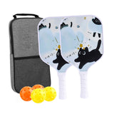 Maxbell Kids Pickleball Paddle with 2 Rackets 4 Pickleballs for Sports Supplies White