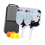 Maxbell Kids Pickleball Paddle with 2 Rackets 4 Pickleballs for Sports Supplies White
