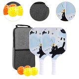 Maxbell Kids Pickleball Paddle with 2 Rackets 4 Pickleballs for Sports Supplies White