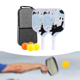 Maxbell Kids Pickleball Paddle with 2 Rackets 4 Pickleballs for Sports Supplies White