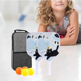 Maxbell Kids Pickleball Paddle with 2 Rackets 4 Pickleballs for Sports Supplies White