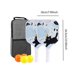 Maxbell Kids Pickleball Paddle with 2 Rackets 4 Pickleballs for Sports Supplies White
