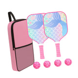 Maxbell Pickleball Paddle for Kids Includes 2 Rackets 4 Balls for Indoor Outdoor Use Style B