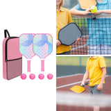 Maxbell Pickleball Paddle for Kids Includes 2 Rackets 4 Balls for Indoor Outdoor Use Style B