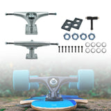 Maxbell Skateboard Trucks Portable Lightweight Skateboards Wheel Bracket Accessories Metal Silver