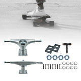 Maxbell Skateboard Trucks Portable Lightweight Skateboards Wheel Bracket Accessories Metal Silver