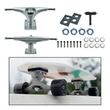 Maxbell Skateboard Trucks Portable Lightweight Skateboards Wheel Bracket Accessories Metal Silver