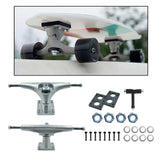 Maxbell Skateboard Trucks Portable Lightweight Skateboards Wheel Bracket Accessories Metal Silver