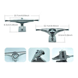 Maxbell Skateboard Trucks Portable Lightweight Skateboards Wheel Bracket Accessories Bright Silver
