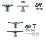 Maxbell Skateboard Trucks Portable Lightweight Skateboards Wheel Bracket Accessories Bright Silver