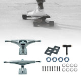 Maxbell Skateboard Trucks Portable Lightweight Skateboards Wheel Bracket Accessories Bright Silver