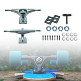 Maxbell Skateboard Trucks Portable Lightweight Skateboards Wheel Bracket Accessories Bright Silver