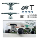 Maxbell Skateboard Trucks Portable Lightweight Skateboards Wheel Bracket Accessories Bright Silver