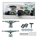 Maxbell Skateboard Trucks Portable Lightweight Skateboards Wheel Bracket Accessories Bright Silver