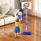 Kids Basketball Hoop Family Game Backyard Outside Toys Interaction Game Toys Blue