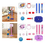 Kids Basketball Hoop Family Game Backyard Outside Toys Interaction Game Toys Blue