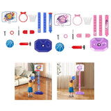 Kids Basketball Hoop Family Game Backyard Outside Toys Interaction Game Toys Blue