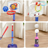 Kids Basketball Hoop Family Game Backyard Outside Toys Interaction Game Toys Blue