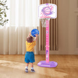 Kids Basketball Hoop Family Game Backyard Outside Toys Interaction Game Toys Pink