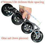 2x Speed Skate Frame with Accessories Alloy Inline Skate Replacement Frame for 4x90