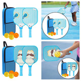 Maxbell Kids Pickleball Paddles Set Rackets Professional with Balls and Bag Training Light Bulb