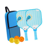 Maxbell Kids Pickleball Paddles Set Rackets Professional with Balls and Bag Training Light Bulb