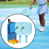 Maxbell Kids Pickleball Paddles Set Rackets Professional with Balls and Bag Training Light Bulb