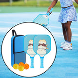 Maxbell Kids Pickleball Paddles Set Rackets Professional with Balls and Bag Training Three Cat