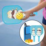 Maxbell Kids Pickleball Paddles Set Rackets Professional with Balls and Bag Training Three Cat