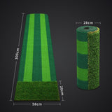 Maxbell Golf Indoor Putting Mat 118inch Length Training Aid for Sports Beginners Men Double Color