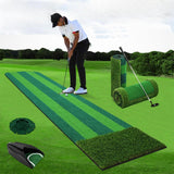 Maxbell Golf Indoor Putting Mat 118inch Length Training Aid for Sports Beginners Men Double Color
